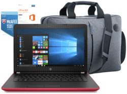 HP 14 Inch Intel Pentium 4GB 256GB SSD Laptop Bundle - Red.